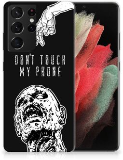 B2Ctelecom Back Case TPU Siliconen Hoesje Samsung Galaxy S21 Ultra Smartphone hoesje Super als Cadeautjes voor Hem Zombie