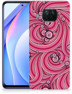 B2Ctelecom Back Case TPU Siliconen Hoesje Xiaomi Mi 10T Lite Smartphone hoesje Swirl Pink