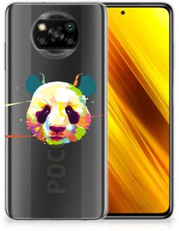 B2Ctelecom Back Case TPU Siliconen Hoesje Xiaomi Poco X3 Smartphone hoesje Panda Color