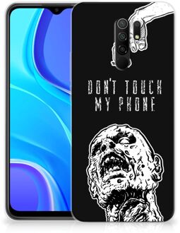 B2Ctelecom Back Case TPU Siliconen Hoesje Xiaomi Redmi 9 Smartphone hoesje Super als Cadeautjes voor Hem Zombie