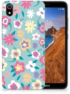 B2Ctelecom Back Case Xiaomi Redmi 7A TPU Siliconen Hoesje Flower Power