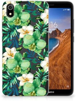 B2Ctelecom Back Case Xiaomi Redmi 7A TPU Siliconen Hoesje Orchidee Groen