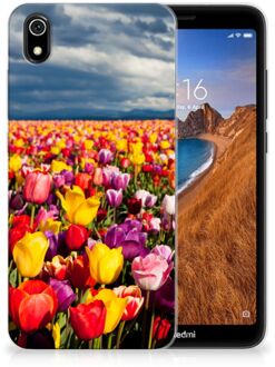 B2Ctelecom Back Case Xiaomi Redmi 7A TPU Siliconen Hoesje Tulpen