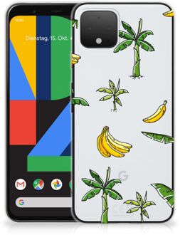 B2Ctelecom Back Cover Google Pixel 4 TPU Siliconen Hoesje Banana Tree