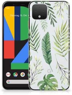 B2Ctelecom Back Cover Google Pixel 4 TPU Siliconen Hoesje Leaves