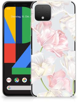 B2Ctelecom Back Cover Google Pixel 4 TPU Siliconen Hoesje Lovely Flowers