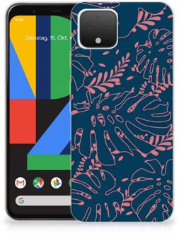 B2Ctelecom Back Cover Google Pixel 4 TPU Siliconen Hoesje Palm Leaves