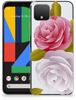 B2Ctelecom Back Cover Google Pixel 4 TPU Siliconen Hoesje Roses