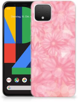 B2Ctelecom Back Cover Google Pixel 4 TPU Siliconen Hoesje Spring Flowers