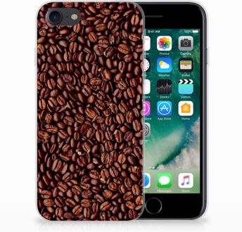 B2Ctelecom Back cover Hoesje iPhone SE (2020) en iPhone 8 | 7 Koffiebonen