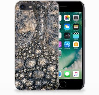 B2Ctelecom Back cover Hoesje iPhone SE (2020) en iPhone 8 | 7 Krokodillenprint