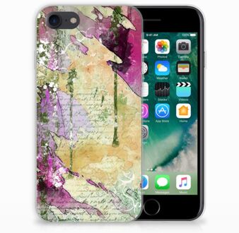 B2Ctelecom Back cover Hoesje iPhone SE (2020) en iPhone 8 | 7 Letter Painting