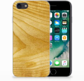 B2Ctelecom Back cover Hoesje iPhone SE (2020) en iPhone 8 | 7 Licht Hout