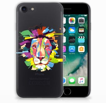 B2Ctelecom Back cover Hoesje iPhone SE (2020) en iPhone 8 | 7 Lion Color