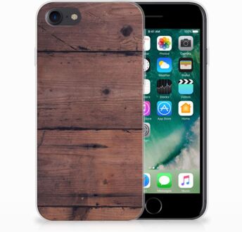 B2Ctelecom Back cover Hoesje iPhone SE (2020) en iPhone 8 | 7 Old Wood