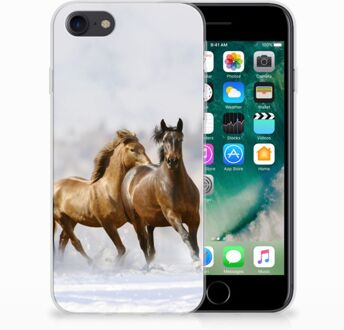 B2Ctelecom Back cover Hoesje iPhone SE (2020) en iPhone 8 | 7 Paarden