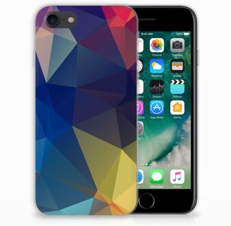 B2Ctelecom Back cover Hoesje iPhone SE (2020) en iPhone 8 | 7 Polygon Dark