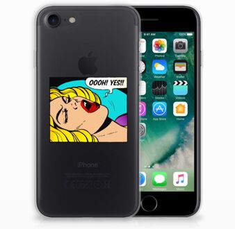 B2Ctelecom Back cover Hoesje iPhone SE (2020) en iPhone 8 | 7 Popart Oh Yes