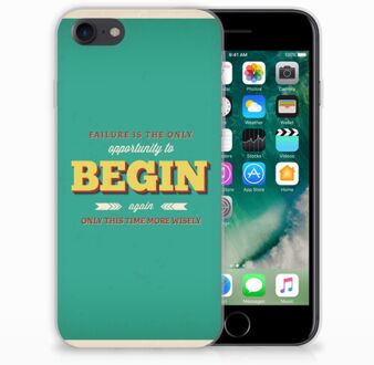 B2Ctelecom Back cover Hoesje iPhone SE (2020) en iPhone 8 | 7 Quote Begin