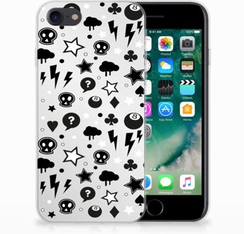 B2Ctelecom Back cover Hoesje iPhone SE (2020) en iPhone 8 | 7 Silver Punk