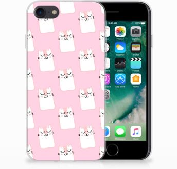 B2Ctelecom Back cover Hoesje iPhone SE (2020) en iPhone 8 | 7 Sleeping Cats