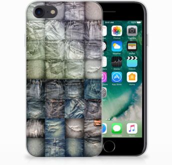 B2Ctelecom Back cover Hoesje iPhone SE (2020) en iPhone 8 | 7 Spijkerbroeken