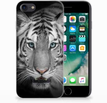 B2Ctelecom Back cover Hoesje iPhone SE (2020) en iPhone 8 | 7 Tijger