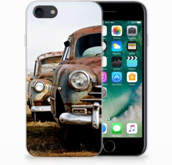 B2Ctelecom Back cover Hoesje iPhone SE (2020) en iPhone 8 | 7 Vintage Auto