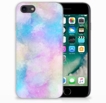 B2Ctelecom Back cover Hoesje iPhone SE (2020) en iPhone 8 | 7 Watercolor Light