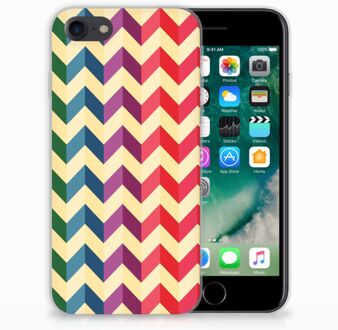 B2Ctelecom Back cover Hoesje iPhone SE (2020) en iPhone 8 | 7 Zigzag Color