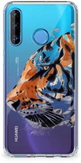 B2Ctelecom Back Cover Huawei P30 Lite Watercolor Tiger