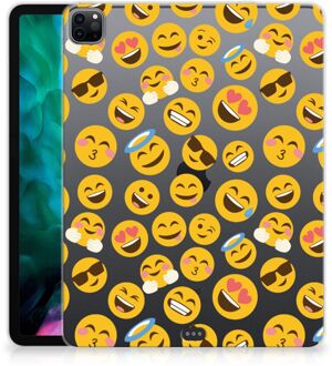 B2Ctelecom Back Cover iPad Pro 12.9 (2020) Hoesje Emoji met transparant zijkanten