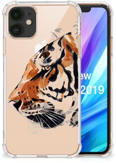 B2Ctelecom Back Cover iPhone 11 Watercolor Tiger