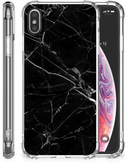 B2Ctelecom Back cover iPhone Xs | X/10 Marmer Zwart