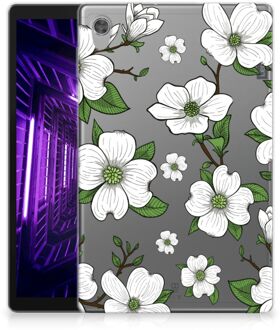 B2Ctelecom Back Cover Lenovo Tab M10 HD (2de generatie) Tablethoesje met Naam Dogwood Flowers met transparant zijkanten