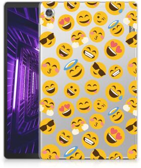 B2Ctelecom Back Cover Lenovo Tab M10 Plus Hoesje Emoji met transparant zijkanten