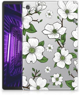 B2Ctelecom Back Cover Lenovo Tab M10 Plus Tablethoesje met Naam Dogwood Flowers met transparant zijkanten