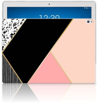 B2Ctelecom Back Cover Lenovo Tab P10 Zwart Roze Vormen