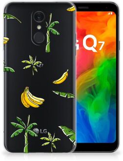 B2Ctelecom Back Cover LG Q7 TPU Siliconen Hoesje Banana Tree