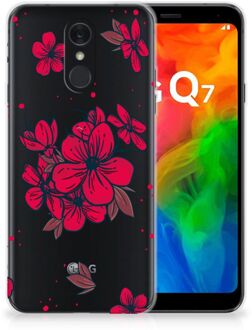 B2Ctelecom Back Cover LG Q7 TPU Siliconen Hoesje Blossom Rood