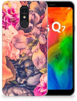 B2Ctelecom Back Cover LG Q7 TPU Siliconen Hoesje Bosje Bloemen