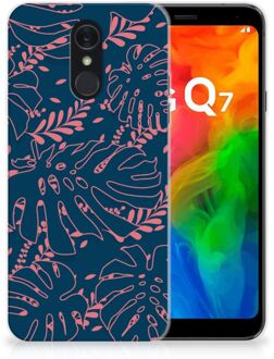 B2Ctelecom Back Cover LG Q7 TPU Siliconen Hoesje Palm Leaves