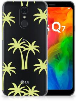 B2Ctelecom Back Cover LG Q7 TPU Siliconen Hoesje Palmtrees