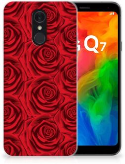 B2Ctelecom Back Cover LG Q7 TPU Siliconen Hoesje Rood Rose