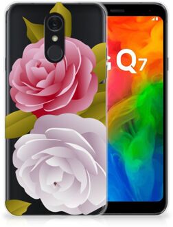 B2Ctelecom Back Cover LG Q7 TPU Siliconen Hoesje Roses