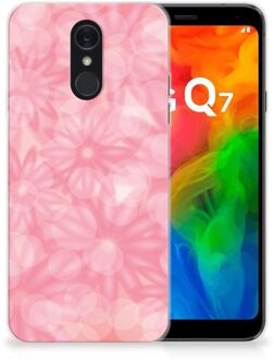 B2Ctelecom Back Cover LG Q7 TPU Siliconen Hoesje Spring Flowers