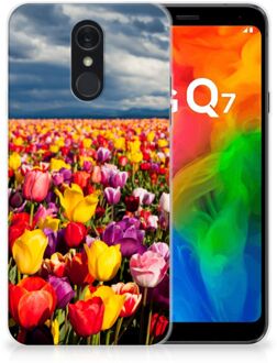 B2Ctelecom Back Cover LG Q7 TPU Siliconen Hoesje Tulpen