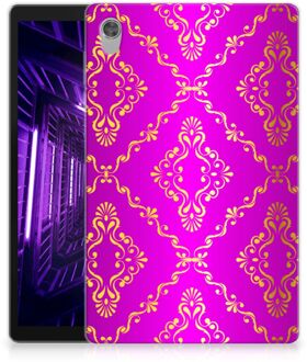 B2Ctelecom Back cover met naam Lenovo Tab M10 HD (2de generatie) TPU Siliconen Hoesje Barok Roze met doorzichte zijkanten