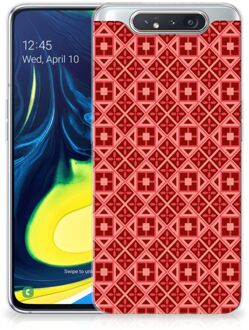 B2Ctelecom Back Cover Samsung A80 TPU bumper case Batik Red