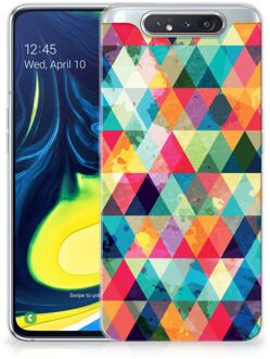 B2Ctelecom Back Cover Samsung A80 TPU bumper case Geruit